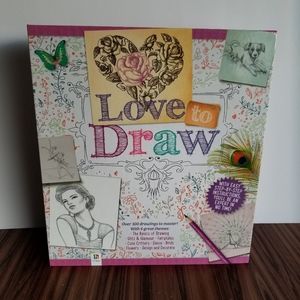 Love to Draw Hard Cover Book Art Paint Design Step By Step 100 Drawings Sketch